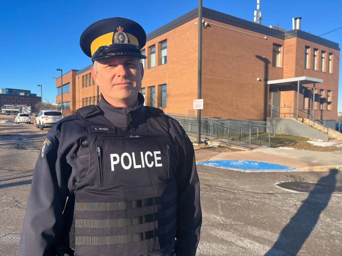 Do your research when hiring contractors, advises RCMP Const. Gavin Moore. (Brittany Spencer/CBC - image credit)