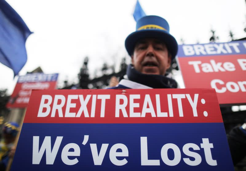 Protest outside the Houses of Parliament in London