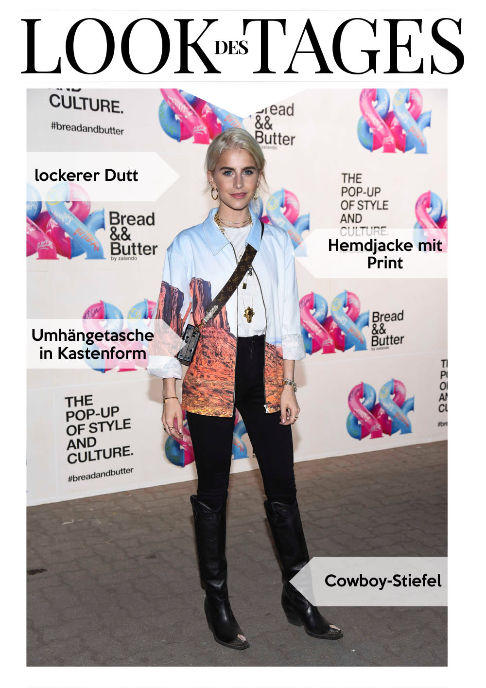 Caro Daur im modernen Cowboy-Look bei der „Bread & Butter“. (Bild: ddp Images)