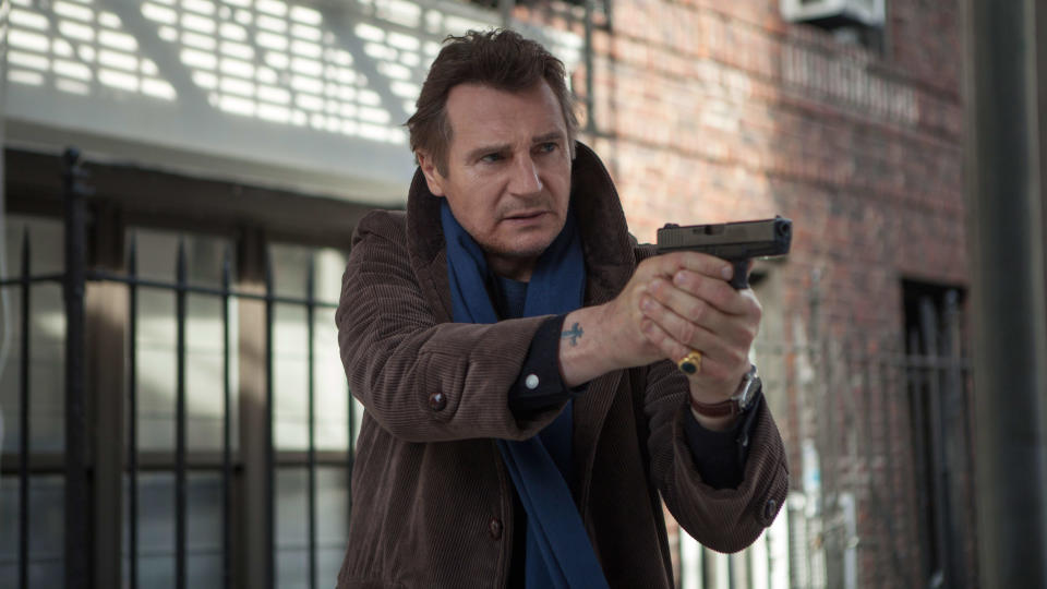 Liam Neeson led the dark action movie A Walk Among the Tombstones. (Universal Pictures/Everett Collection)