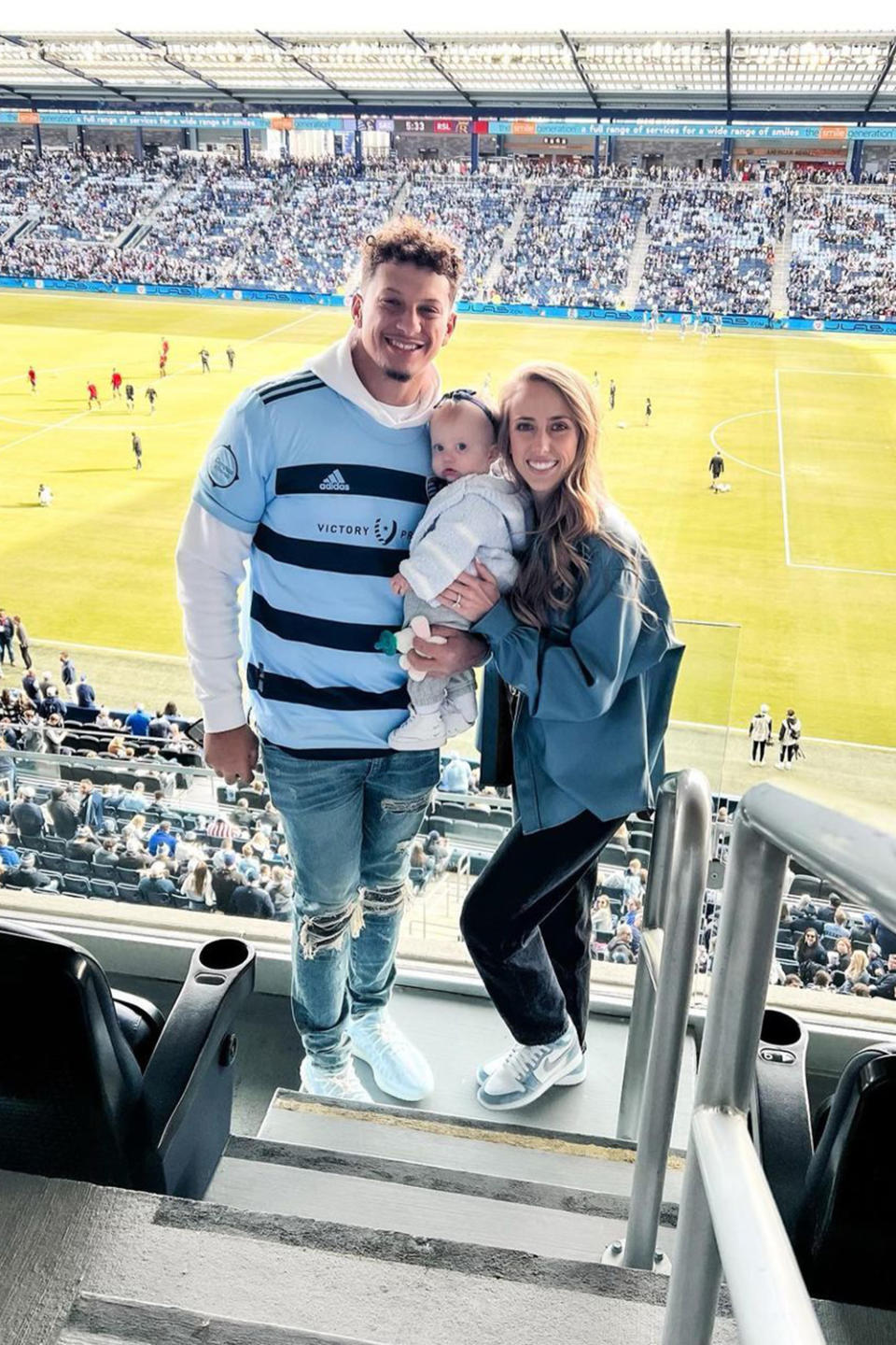 <p>Sterling hung out with her parents at a Kansas City Current match in Nov. 2021. </p>