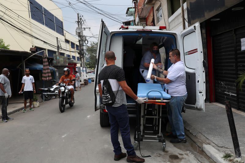 Residents of the city's biggest slum Paraisopolis have hired a round-the-clock private medical service to fight the coronavirus disease (COVID-19), in Sao Paulo
