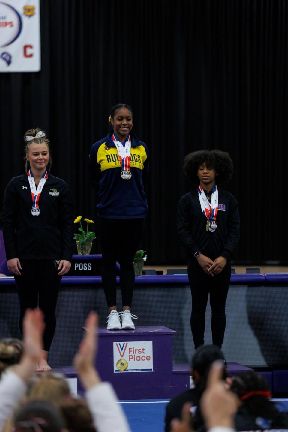 PHOTO: Morgan Price, a Fisk University gymnast, won the 2024 USA Gymnastics Women's Collegiate National Championships all-around title on April 12, 2024. (West Chester University Athletics)