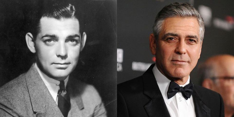 <p>It's his soft eyes that make the devilishly handsome George Clooney a dead ringer for legendary actor Clark Gable. </p>