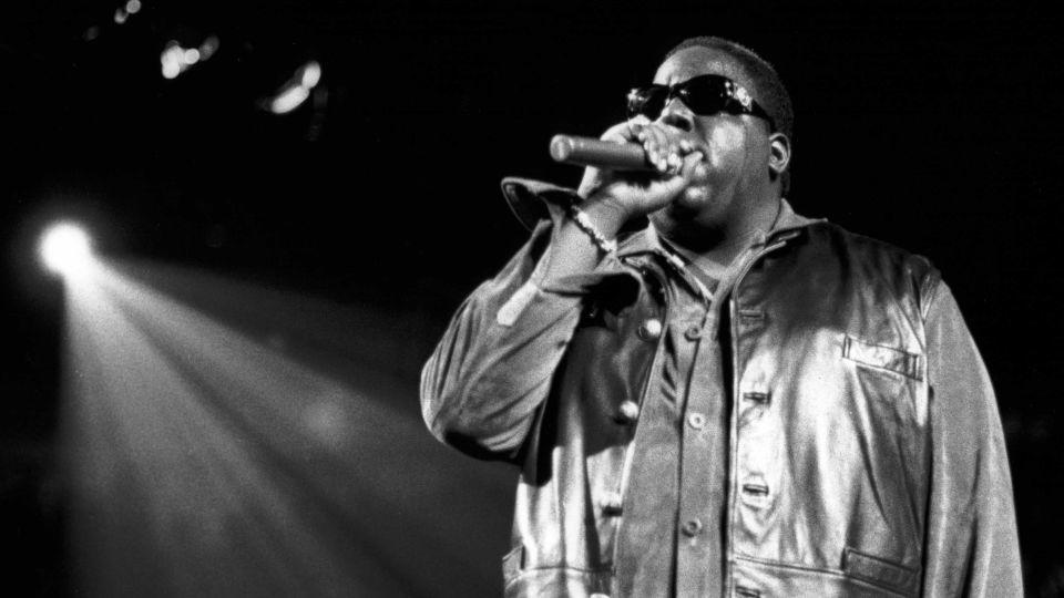 Notorious B.I.G. performs at Madison Square Garden in 1995. - Getty Images