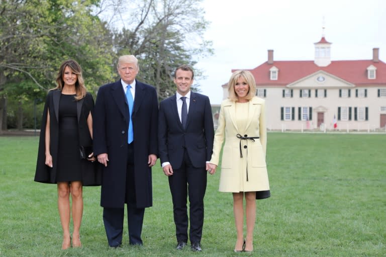 US President Donald Trump and First Lady Melania Trump invited French President Emmanuel Macron and his wife, Brigitte Macron for a private dinner at Mount Vernon, the estate of the first US President George Washington. (Photo: AP)