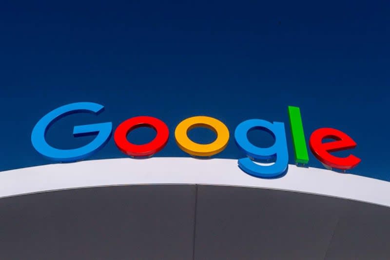 The Google logo can be seen on the Internet company's pavilion at the CES technology trade fair. Andrej Sokolow/dpa