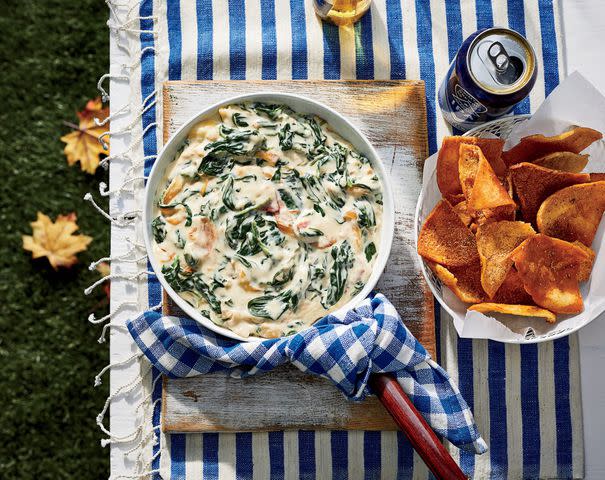 Warm Spinach-Sweet Onion Dip with Country Ham