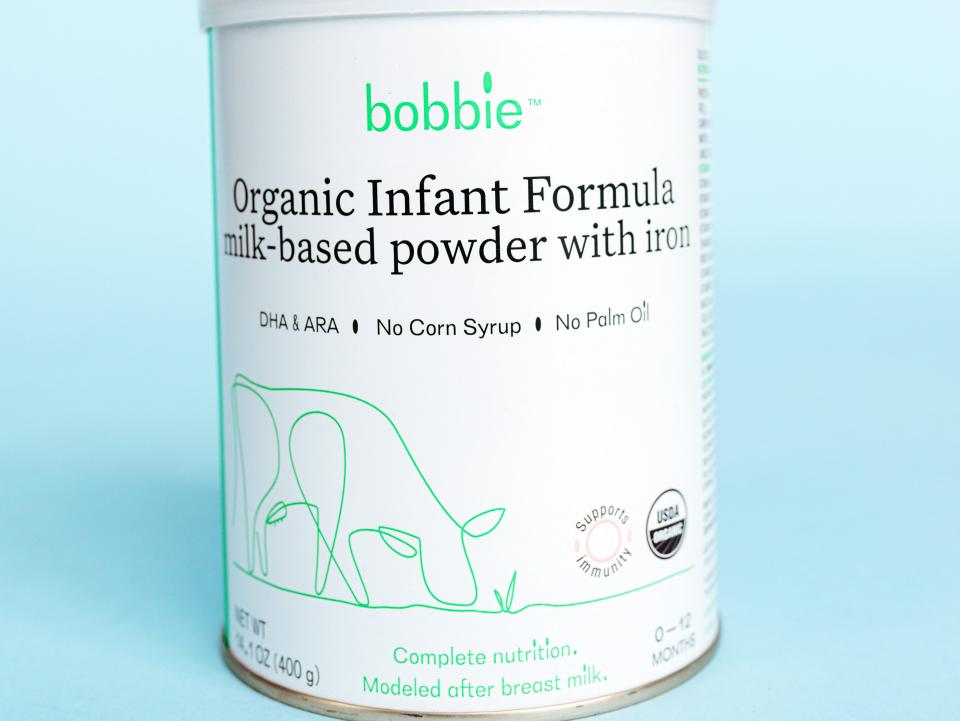 Bobbie infant formula can