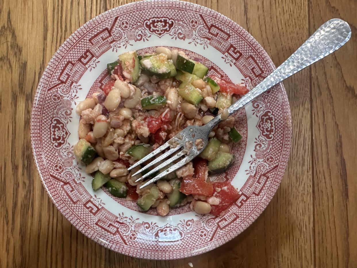 plate of food with a fork