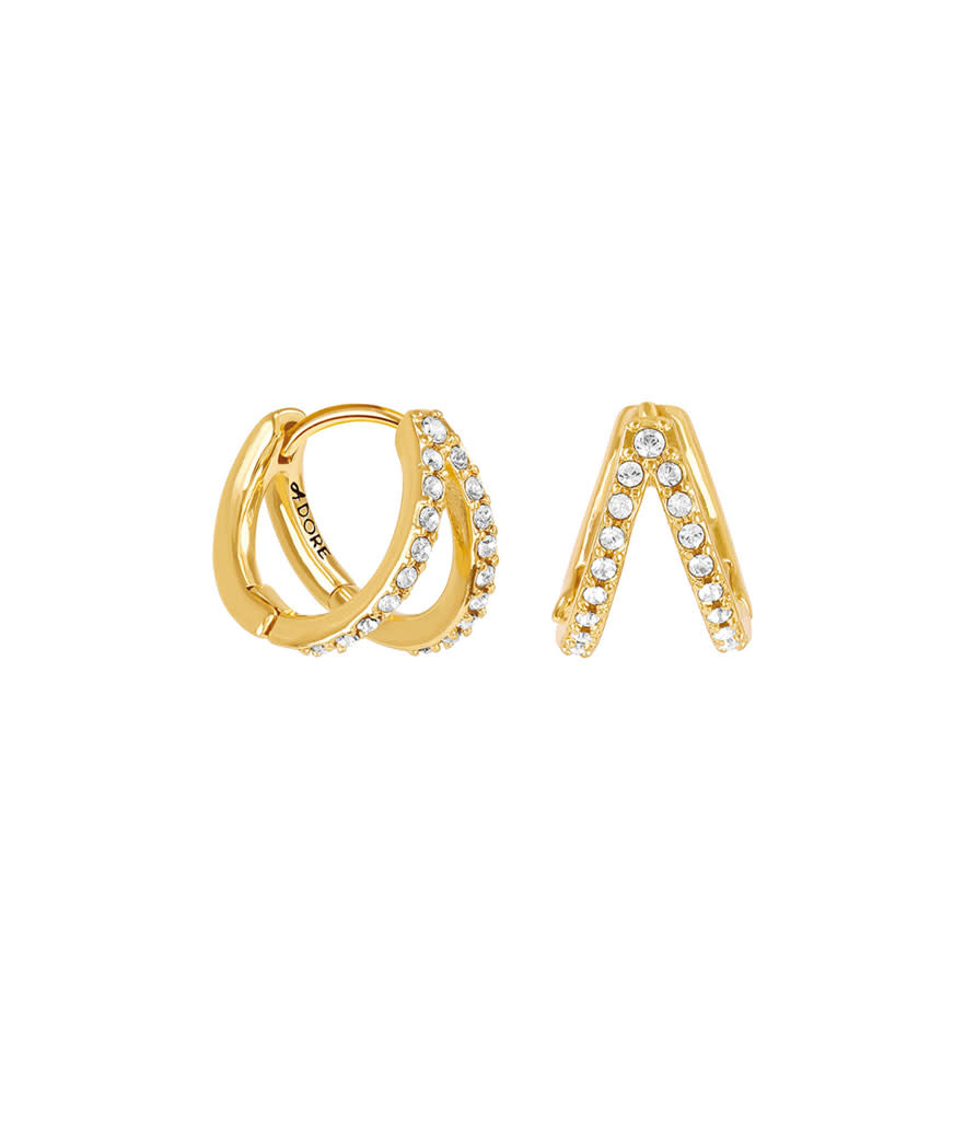 Adore Pavé Crystal Double Hoop Earrings (Photo: Nordstrom)