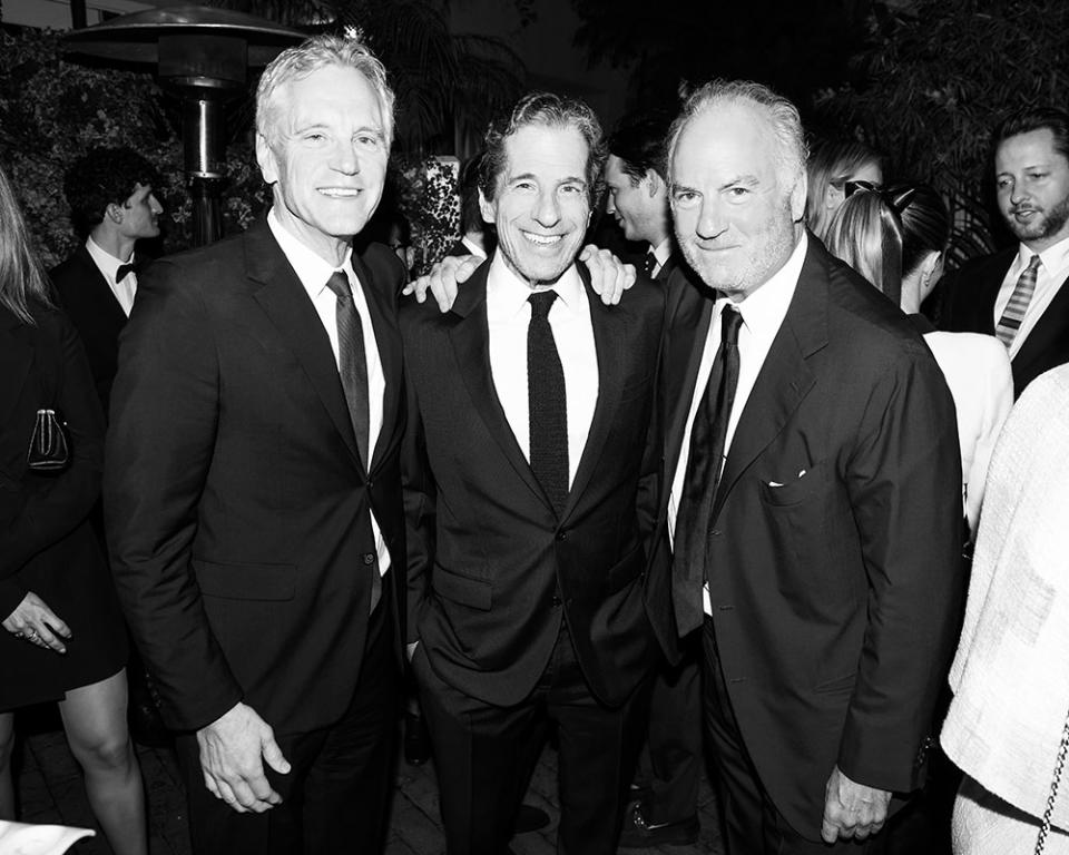 John Sykes Peter Morton and Charles Finch attend Chanel and Charles Finchs 14th annual pre Oscars dinner