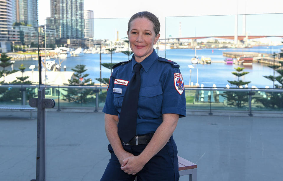 Domestic assault survivor Luanne Willingham became a paramedic to pay forward the life-saving care she was given almost 20 years ago. Source: Ambulance Victoria. 