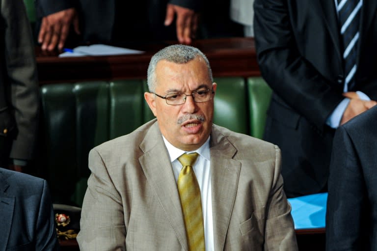 Noureddine Bhiri, alors conseiller du Premier ministre tunisien, le 8 mai 2013 à Tunis (AFP/Fethi Belaid)