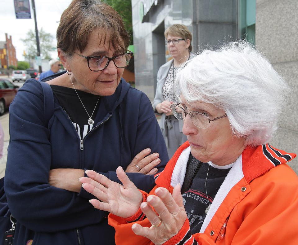 Jeanine Mutersbaugh, right, and her stepdaughter, Candy George, remember Charles Mutersbaugh. After his death, the family learned Charles Mutersbaugh was a hero saving his unit from enemy fire and earning a Silver Star.