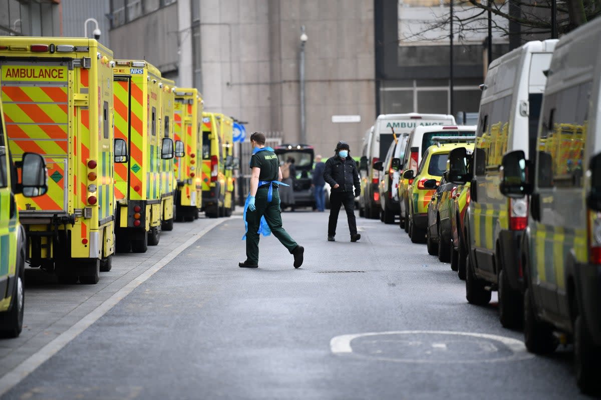 The number of ambulances in London facing a delay when handing patients over to A&E has risen by a fifth in a fortnight (PA Archive)