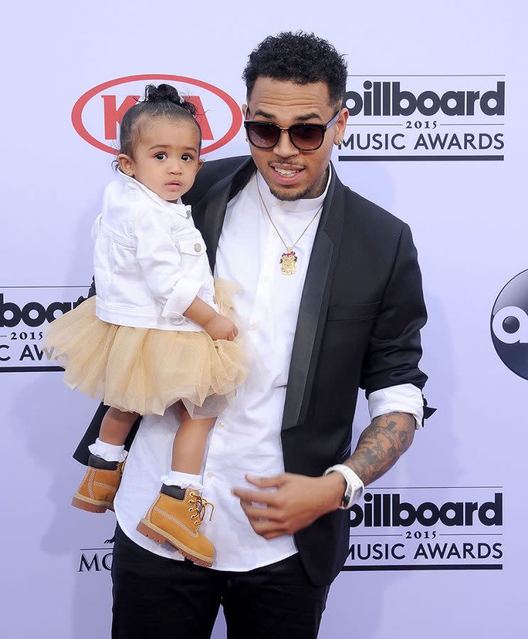 Chris Brown and daughter Royalty, whom he named an album after. (Photo: Getty Images)