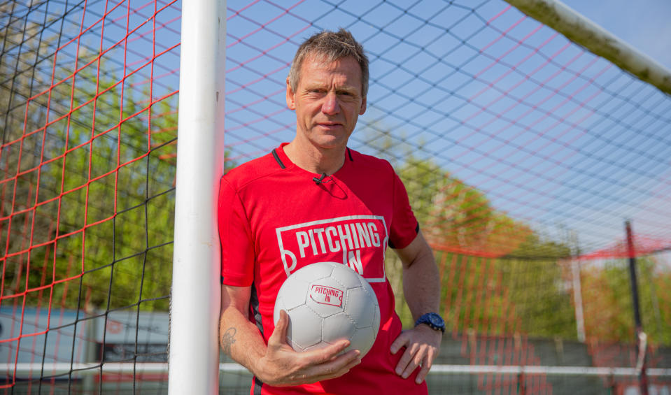 Pearce, 60, is an official ambassador for Pitching In, a multi-million-pound investment programme designed to support and promote grassroots sports