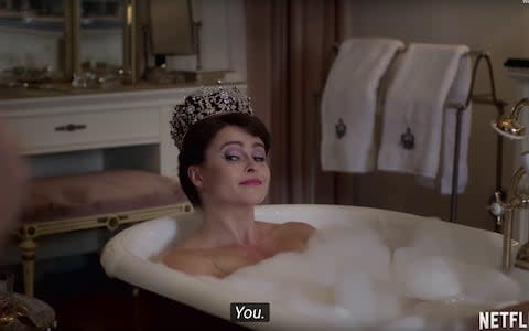 Princess Margaret is seen in the bath