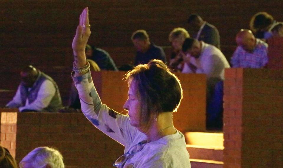 Phenix City leaders organized and led a community prayer event Tuesday night at the Phenix City Amphitheater in Phenix City, Alabama. 11/08/2023