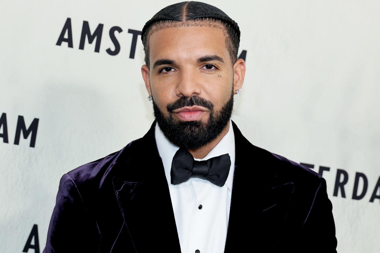 Drake attends the 'Amsterdam' World Premiere at Alice Tully Hall on September 18, 2022 in New York City.