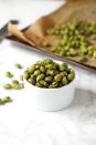 <p>After baking and seasoning this protein-filled edamame to perfection, they'll be gobbled up so fast you might not even get to try any yourself.</p><p><strong>Get the recipe at <a rel="nofollow noopener" href="https://www.spinach4breakfast.com/crispy-garlic-edamame/" target="_blank" data-ylk="slk:Spinach for Breakfast.;elm:context_link;itc:0;sec:content-canvas" class="link ">Spinach for Breakfast.</a></strong></p>