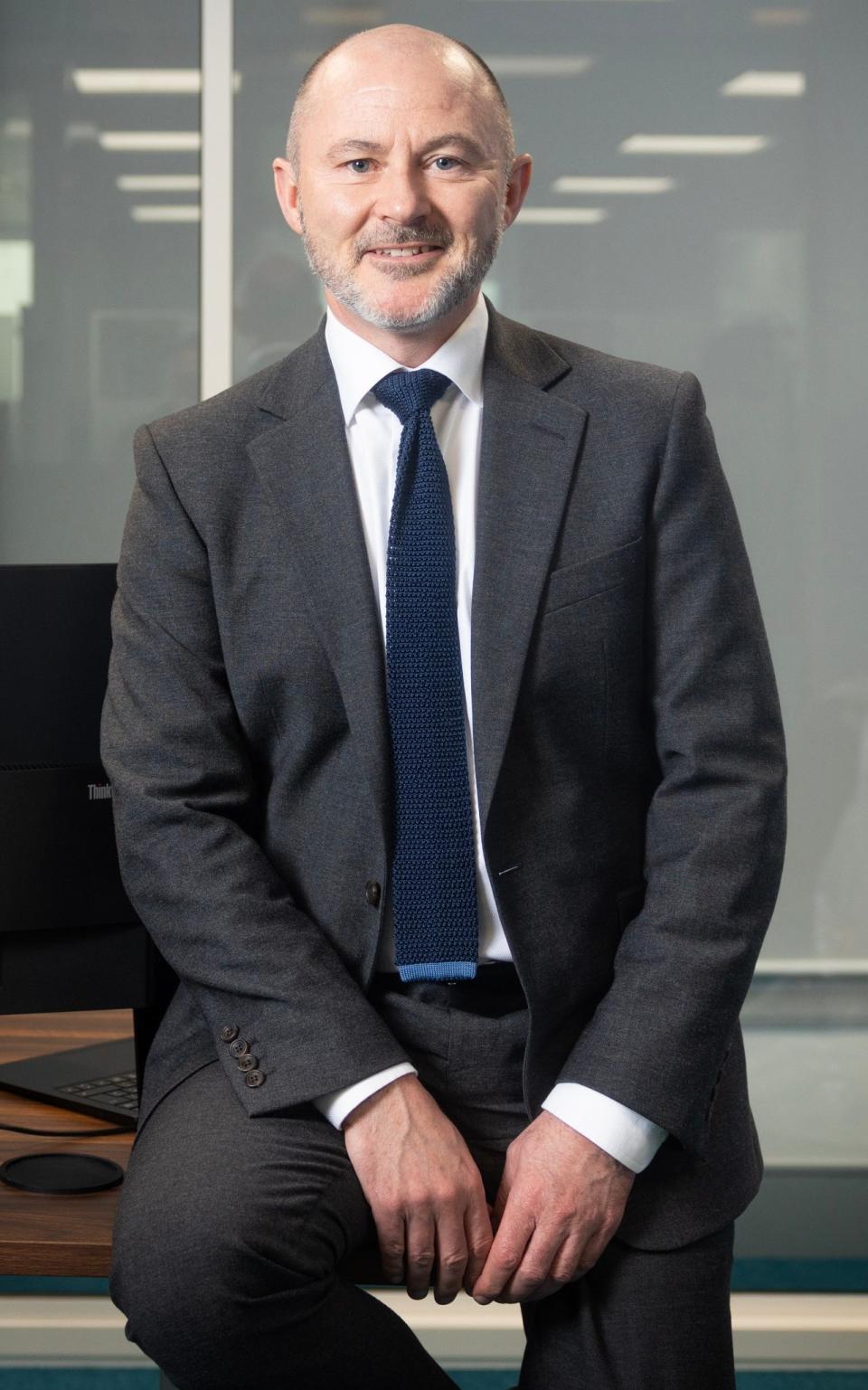 Gavin Stephens in his office at the National Police Chiefs' Council