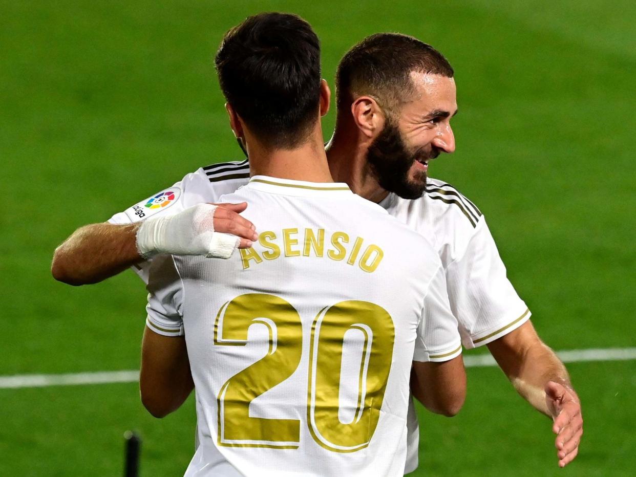 Karim Benzema and Marco Asensio secured the comfortable win for Real Madrid: AFP via Getty