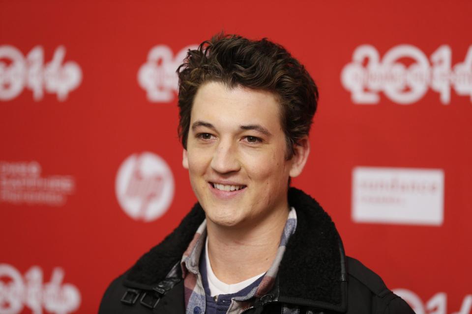 Cast member Miles Teller poses at the opening night premiere of the film "Whiplash" during the 2014 Sundance Film Festival, on Thursday, Jan. 16, 2014, in Park City, Utah. (Photo by Danny Moloshok/Invision/AP)