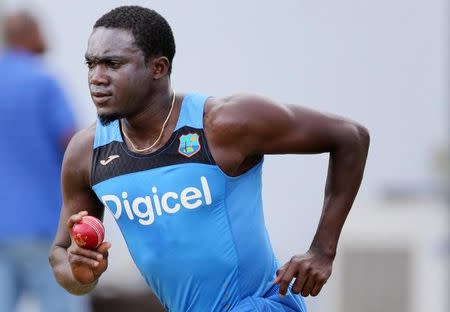 Cricket - West Indies Nets - Kensington Oval, Barbados - 30/4/15 West Indies' Jerome Taylor during nets Mandatory Credit: Action Images / Jason O'Brien