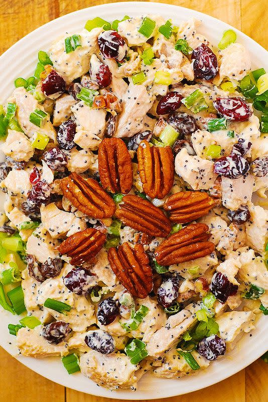 Cranberry Pecan Chicken Salad with Poppy Seed Dressing