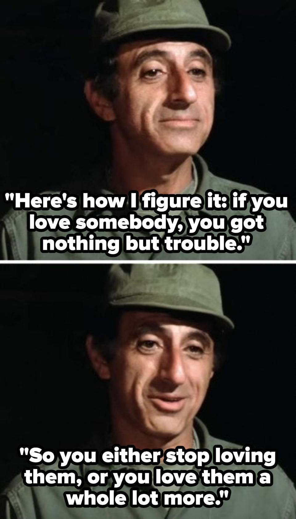 Klinger talks about love