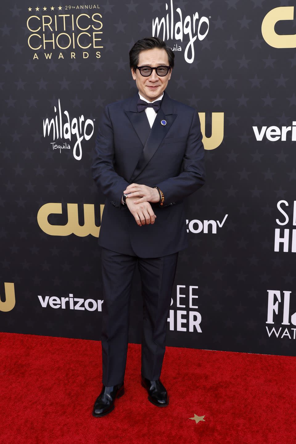 santa monica, california january 14 ke huy quan attends the 29th annual critics choice awards at barker hangar on january 14, 2024 in santa monica, california photo by frazer harrisongetty images