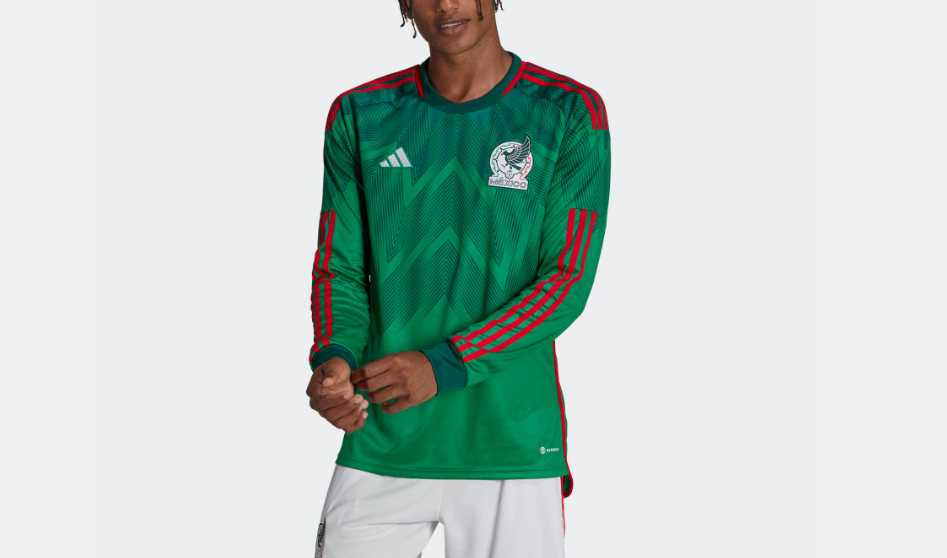 Jersey local manga larga para hombre de la Selección Nacional De México (Aficionado). / Imagen: Adidas México