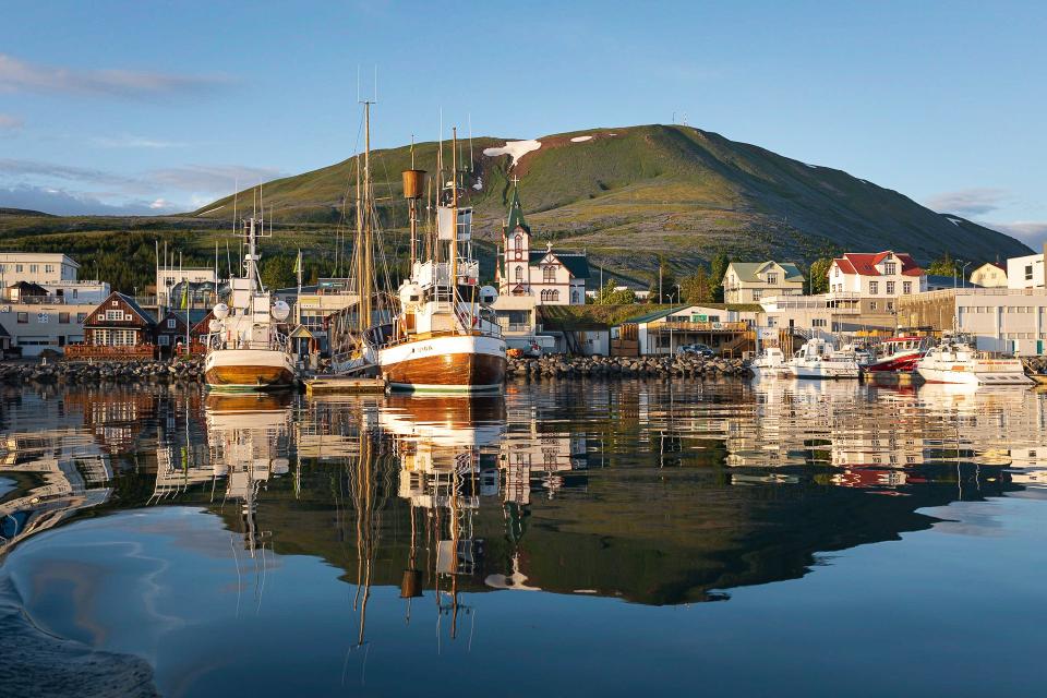 Husavik harbour in the north of the country (Iceland Tourism)