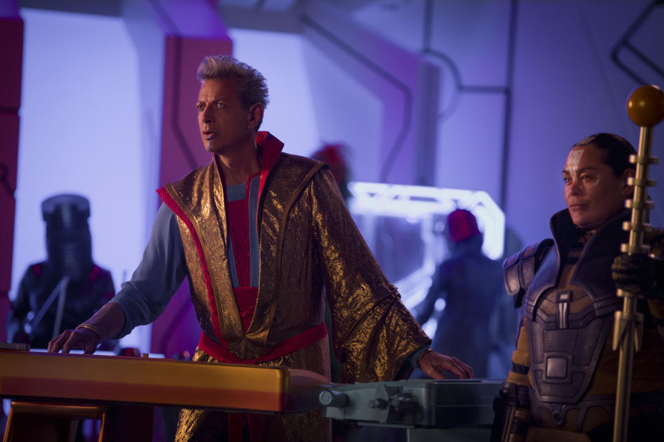 Jeff Goldblum as the Grandmaster in <em>Thor: Ragnarok.</em> (Photo: Marvel Studios)