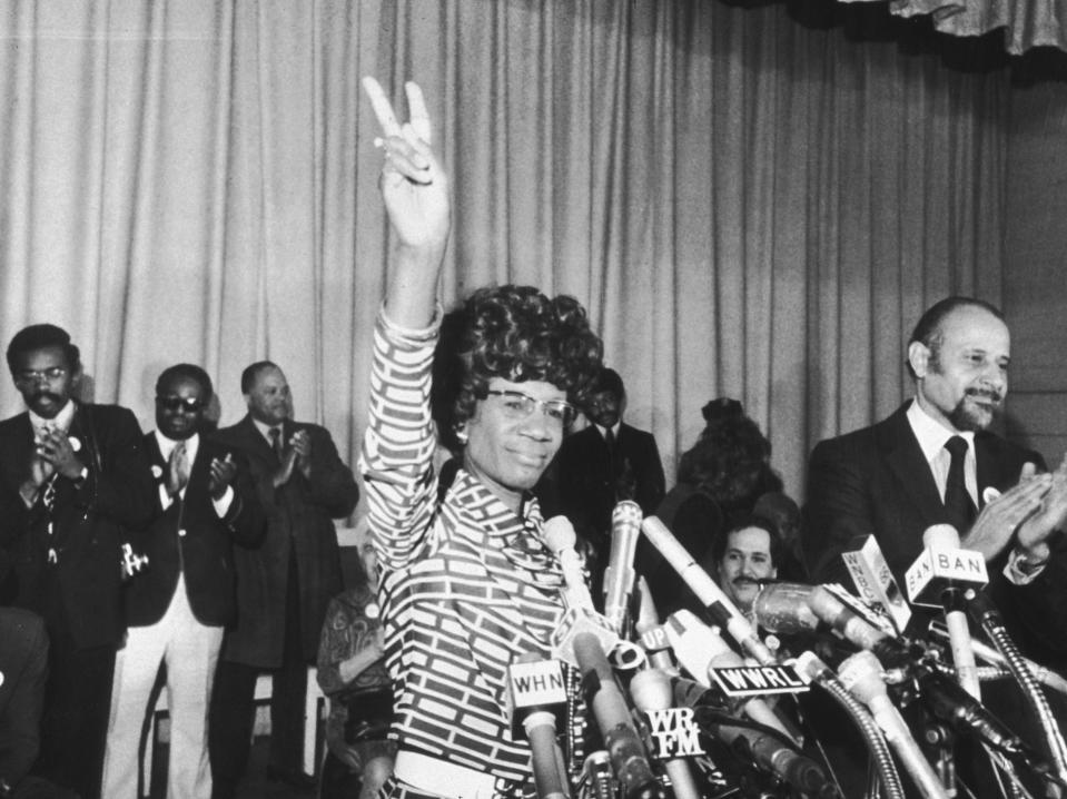 Shirley Chisholm of Brooklyn announces her entry for Democratic nomination