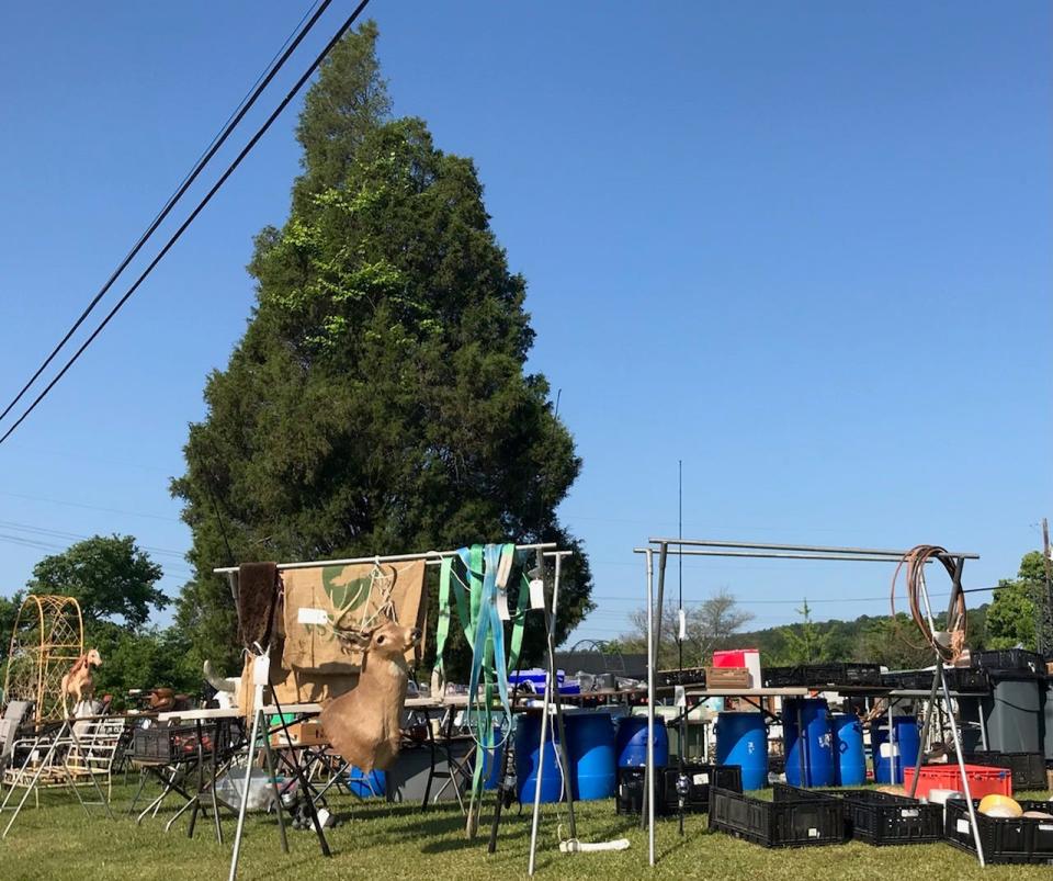 Some vendors were setting up early Wednesday for the U.S. 11 Antique Alley yard sale in Reece City. Artists, crafters, traders and junkers from Alabama and surrounding states come out for the four-day event, starting Thursday.