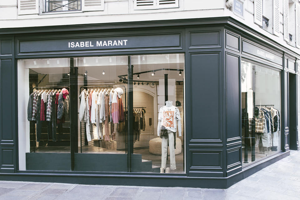 Outside Isabel Marant’s new men’s store in Paris. - Credit: Manon Riff-Sbrugnera