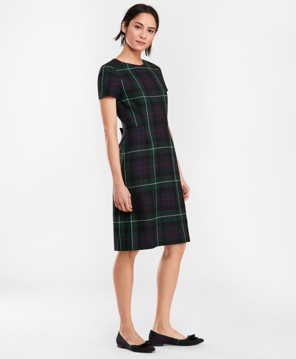 Brooks Brothers Tartan Wool A-Line Dress. (Photo: Brooks Brothers)