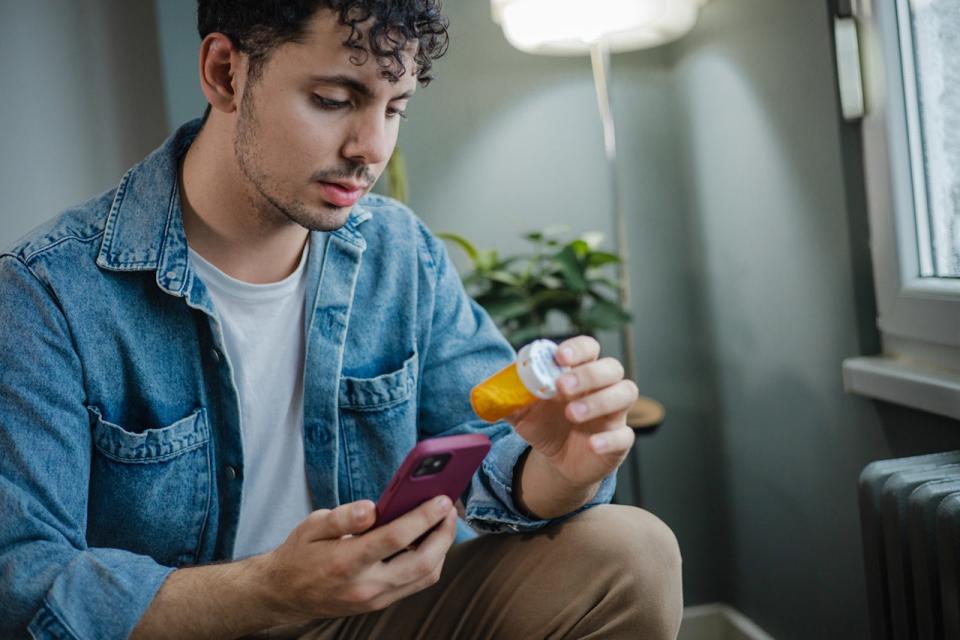 Teen boy pill bottle