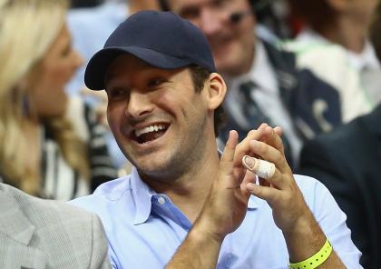 DALLAS, TX - FEBRUARY 11: Tony Romo of the Dallas Cowboys attends a game between the Utah Jazz and the Dallas Mavericks at American Airlines Center on February 11, 2015 in Dallas, Texas. NOTE TO USER: User expressly acknowledges and agrees that, by downloading and or using this photograph, User is consenting to the terms and conditions of the Getty Images License Agreement. (Photo by Ronald Martinez/Getty Images)