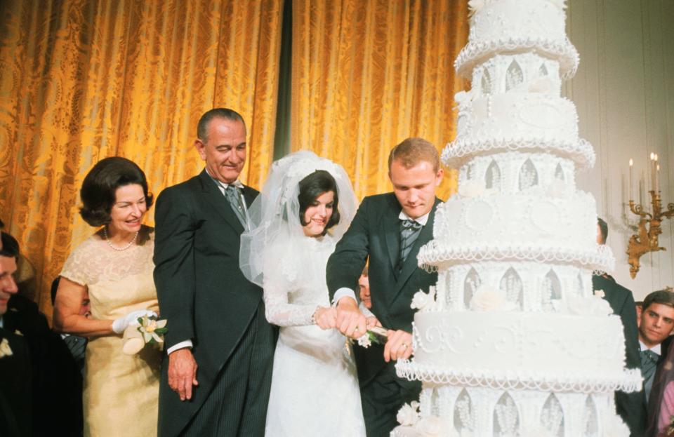 Luci Baines Johnson at her wedding at the White House in 1966