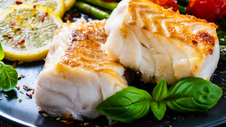 Cooked cod loin