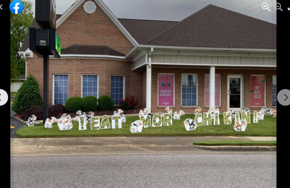 Chick-Fil-A upped the ante in the sign war.