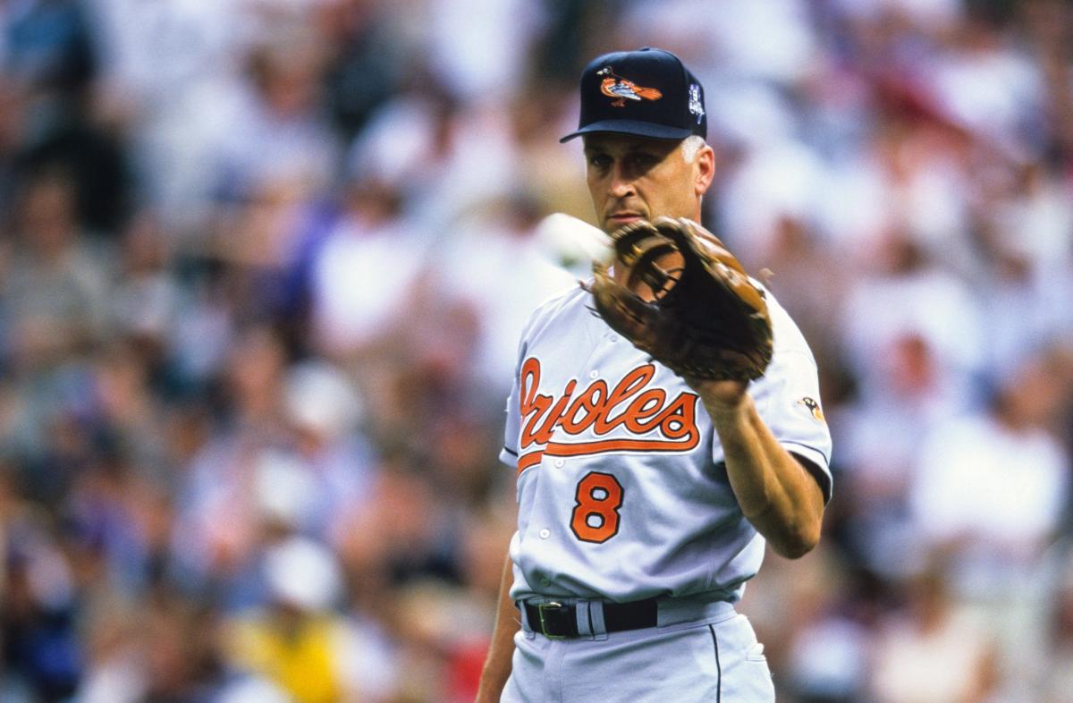 Baltimore Orioles Cal Ripken Jr.( 8) during a game from his career