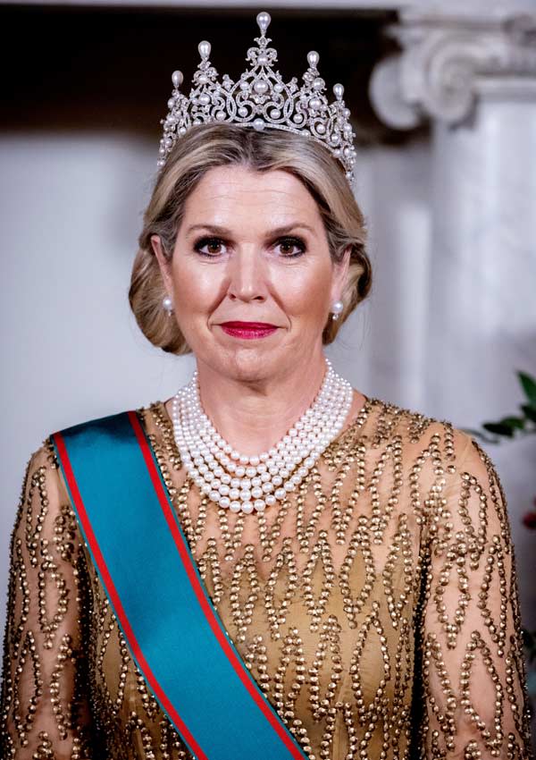 Máxima de Holanda con vestido de gala