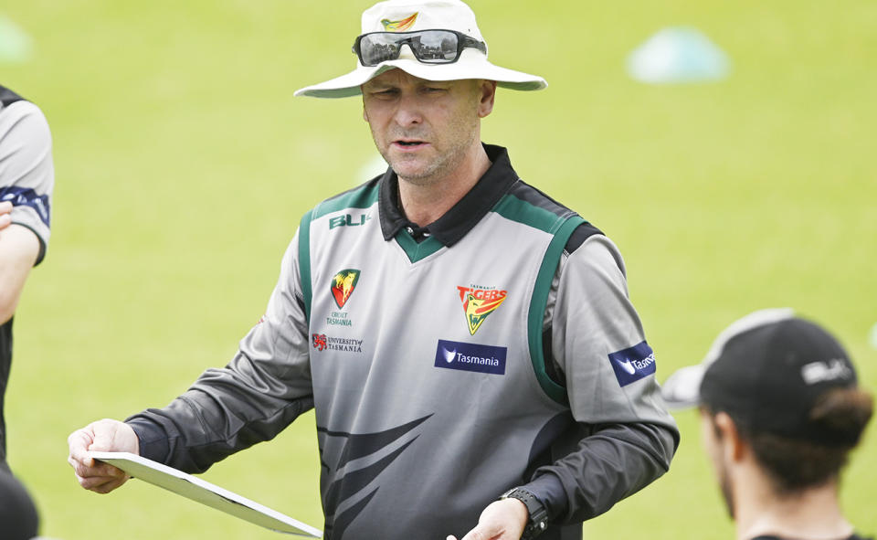 Jeff Vaughan, pictured here during a Sheffield Shield match between Tasmania and South Australia in 2020.