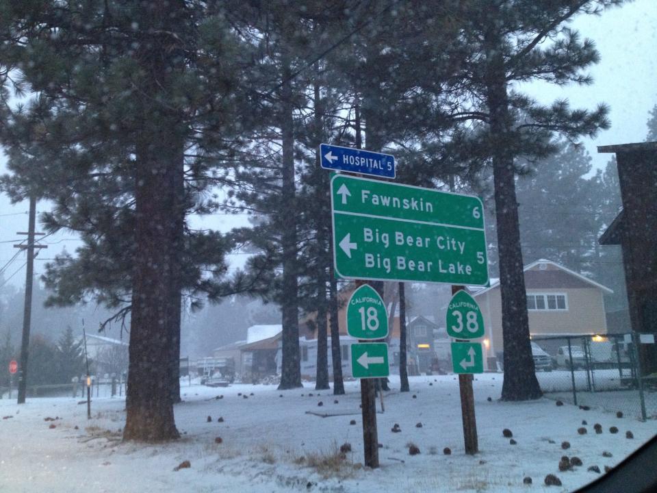 Some snow, and mostly rain, expected this weekend at the ski resort town of Big Bear Lake.