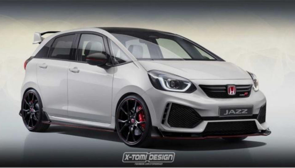 外媒繪製 Honda Fit Type R 的可能樣貌。